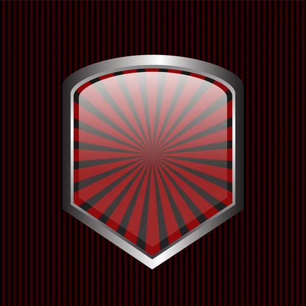 Security Shield Symbol Ikonen Vektor Illustration Svart Bakgrund — Stock vektor