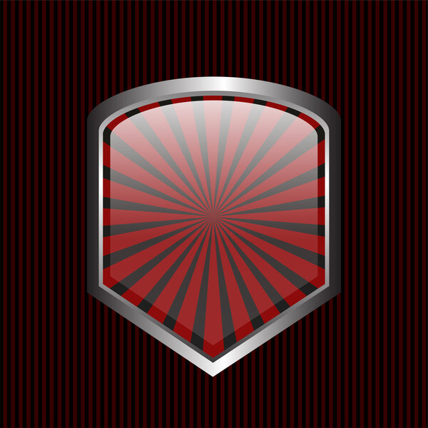 security shield symbol icon vector illustration on black background