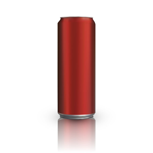 Red Aluminum Can. Vector illustration