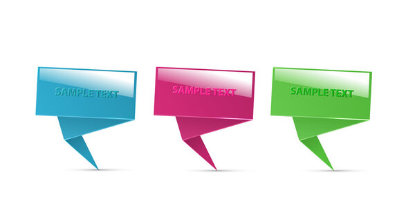 Paper speech bubble,  vector illustration  