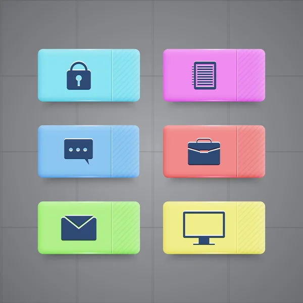 Iconos Para Buisness Uso Oficina — Archivo Imágenes Vectoriales