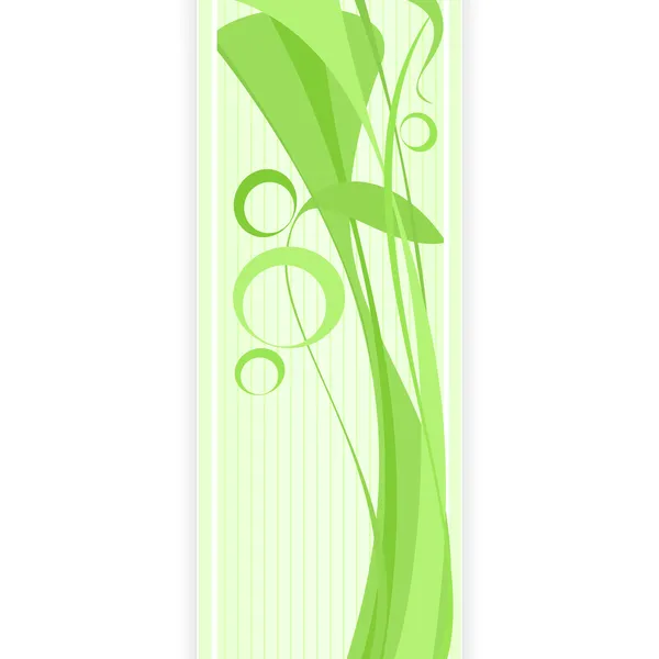 Abstraktní Banner Zeleným Vzorem — Stockový vektor