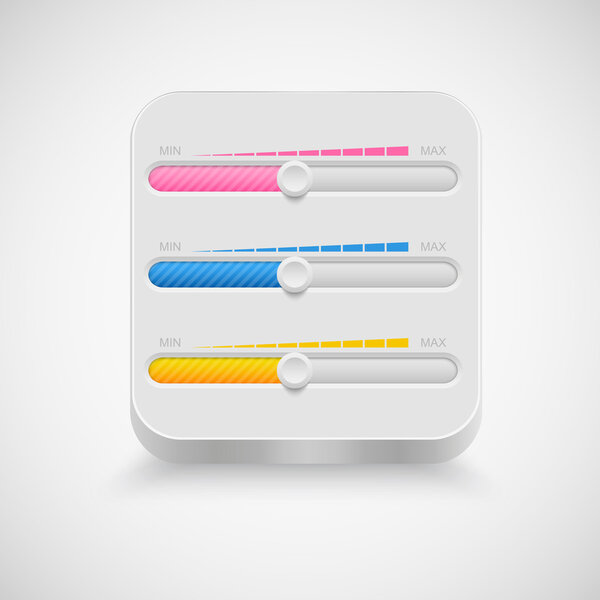 Набор современных регуляторов громкости
