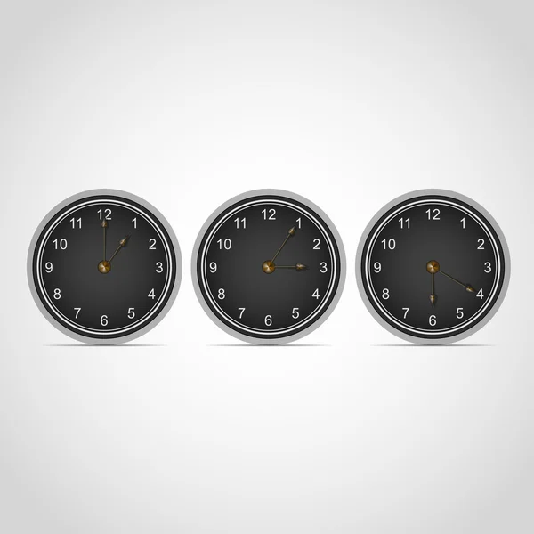 Vector Clock Set Vector Illustration — Stock Vector