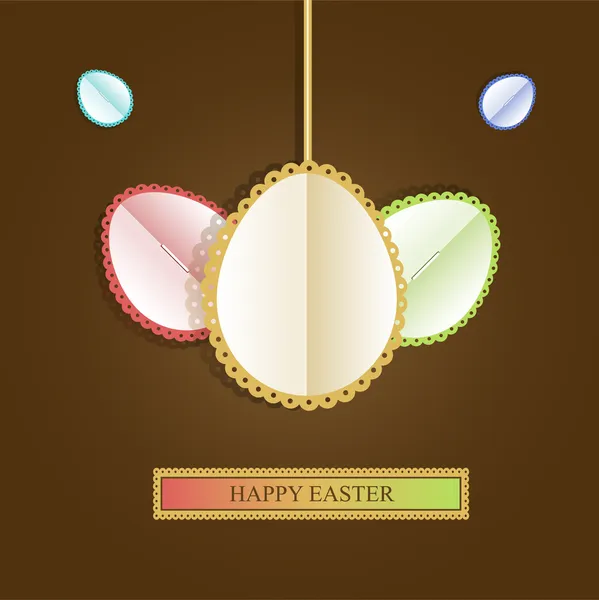 Feliz Tarjeta Pascua Ilustración Vectorial — Vector de stock