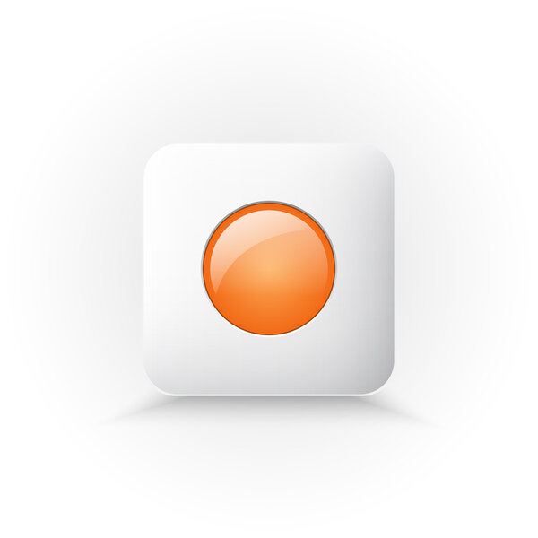 Vector orange button,  vector illustration  