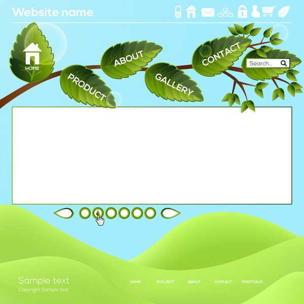 Шаблон векторного дизайна сайта
