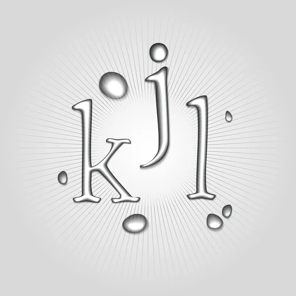 Letras Agua Vectorial Ilustración De Stock