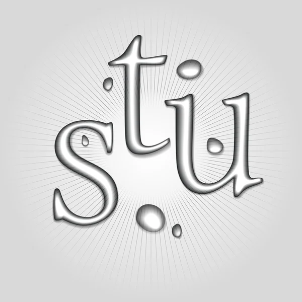 Letras Agua Vectorial Vector De Stock