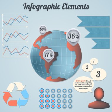 Collection of infographic elements clipart