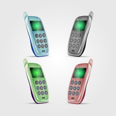 Set of vector cell phones clipart