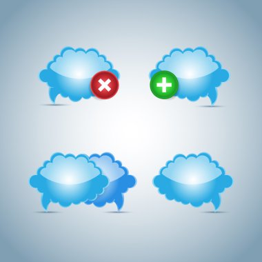 Vector cloud icon,  vector illustration   clipart
