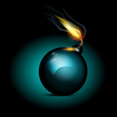 Vector bomb icon,  vector illustration   clipart