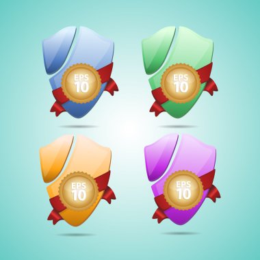 Set of vector shields clipart