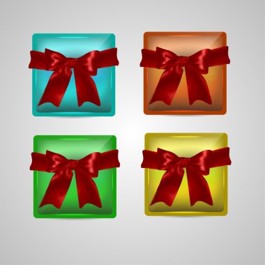 Vector set of bow icons vector
