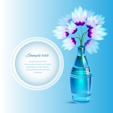 Spring flowers in a vase clipart