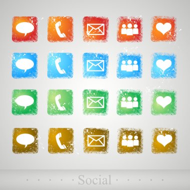 Set of buttons for web. Vector illustration. clipart