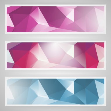 Vector set of abstract banners. clipart