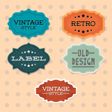 Vintage retro labels,  vector illustration   clipart