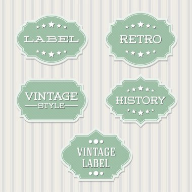 Vintage retro etiketleri, vektör çizim  