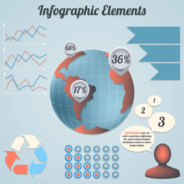 Insamling Infografiska Element — Stock vektor