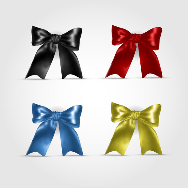 Set of colorful bows