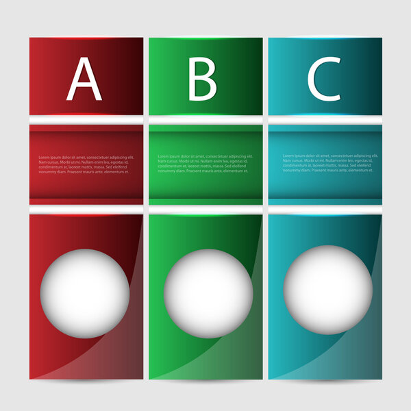 Abc vector progress banners