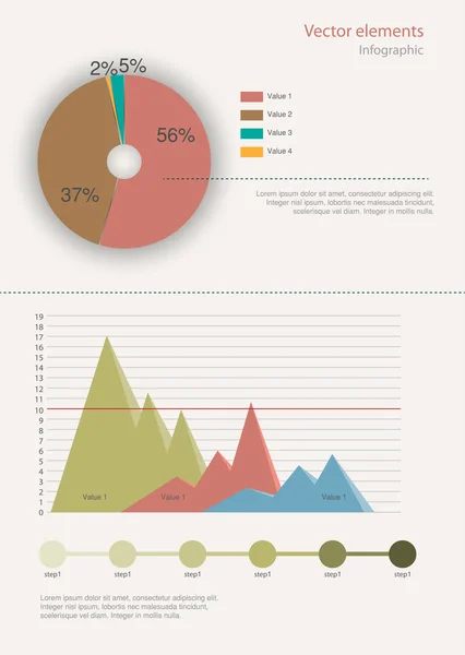 Elementos Infográficos Ilustración Vectorial — Vector de stock