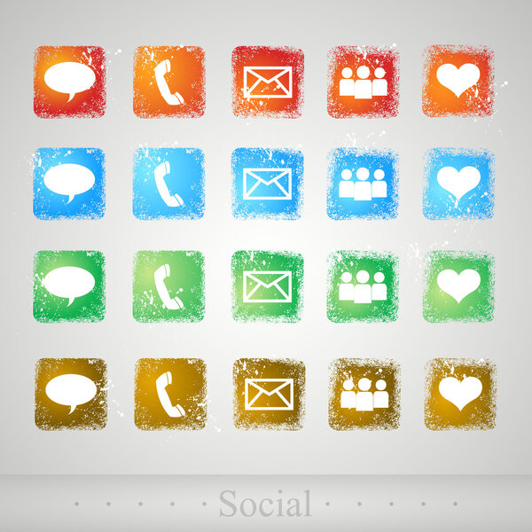 Set of buttons for web. Vector illustration.