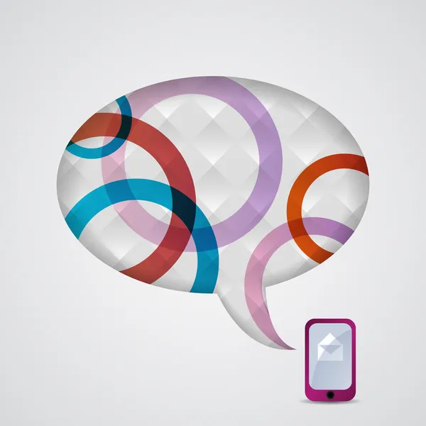 Cep Telefonu Konuşma Balonu — Stok Vektör