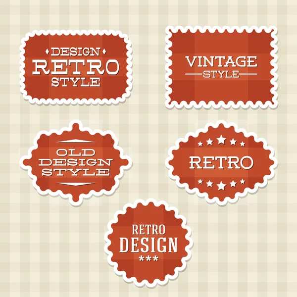 Etiquetas Retro Vintage Ilustración Vectorial — Vector de stock