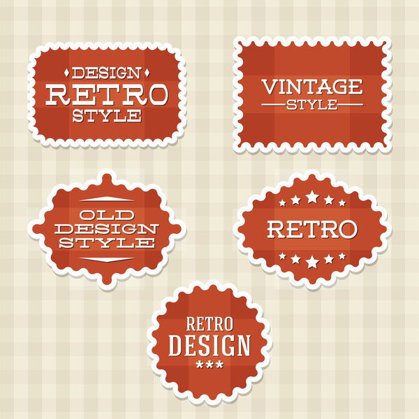 Vintage retro labels,  vector illustration  