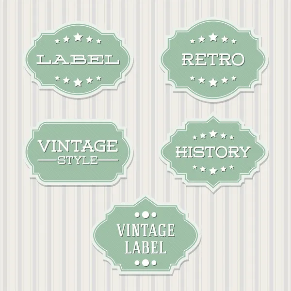 Vintage Retro Labels Vector Illustration — Stock Vector