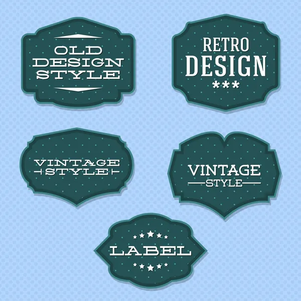 Etiquetas Retro Vintage Ilustración Vectorial — Vector de stock