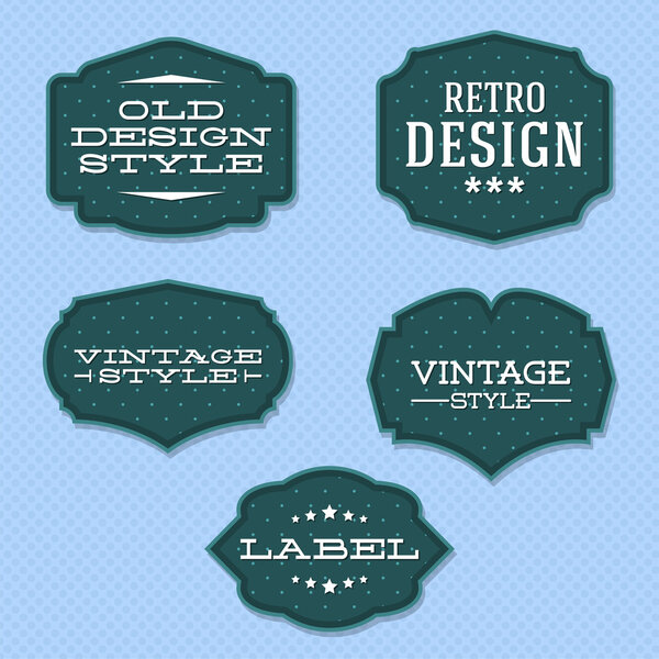 Vintage retro labels,  vector illustration  