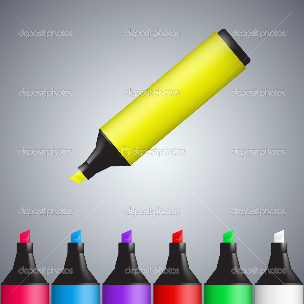 vector multi-colored markers | 图库矢量图片 08 vectorwerk #223