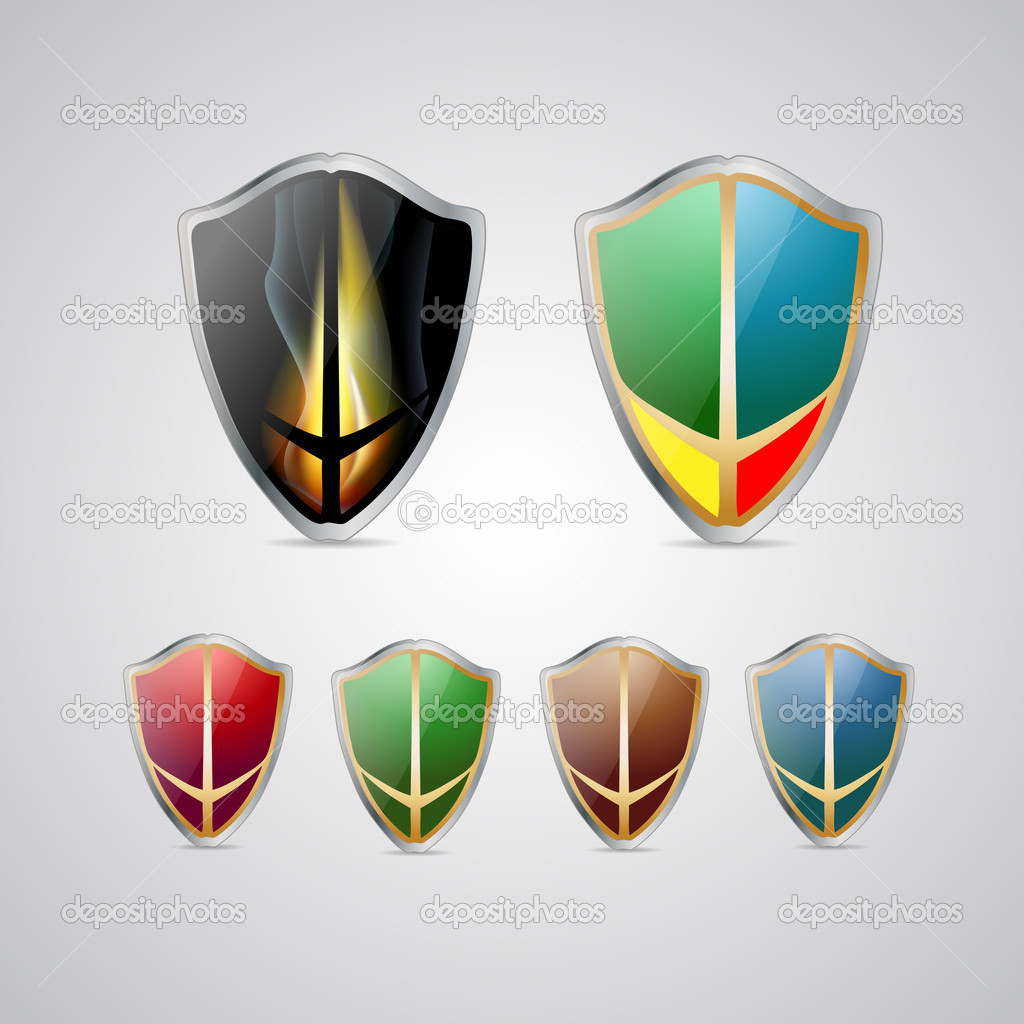 Set of vector shields