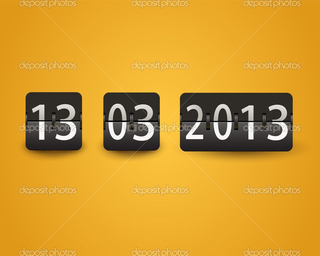 Countdown timer, date,  vector illustration