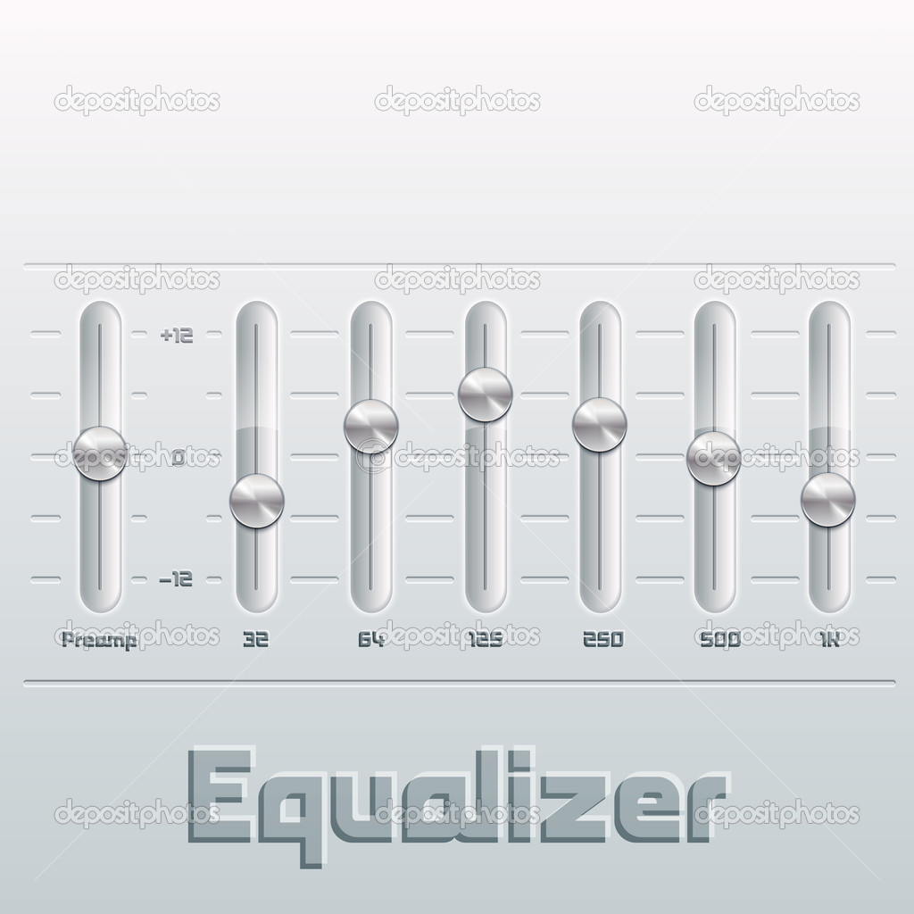 Music equalizer with mixing console.