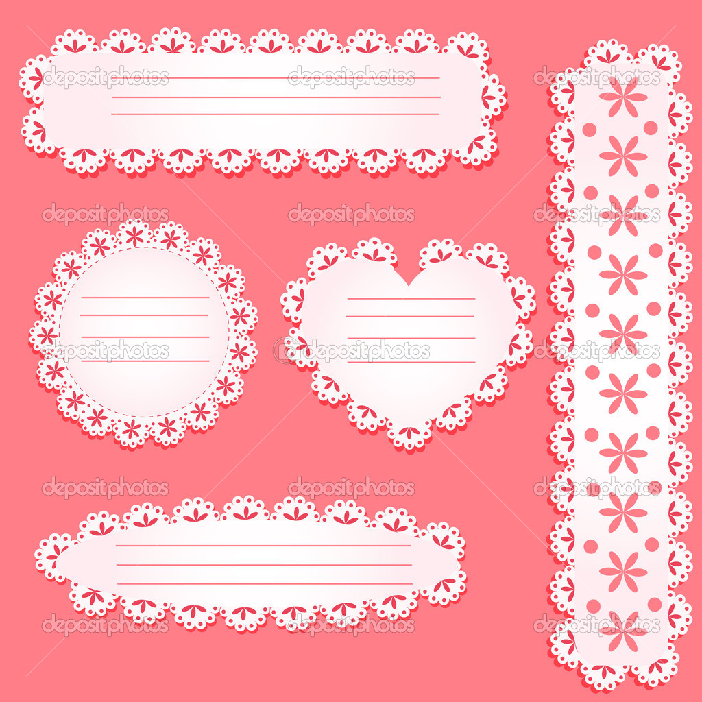 Vector set of paper laces