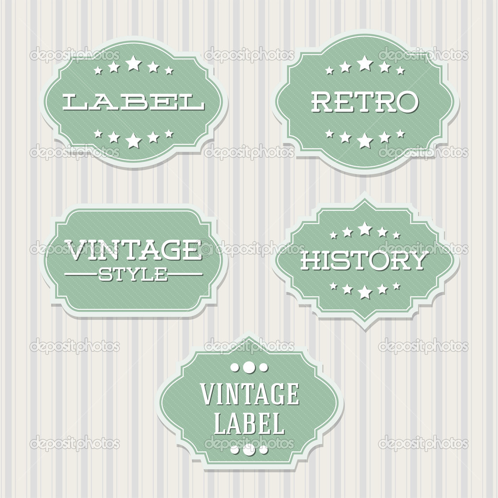 Vintage retro labels,  vector illustration  