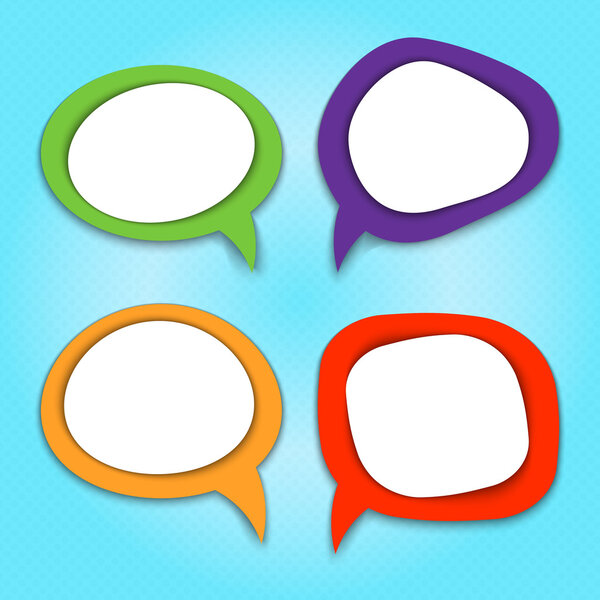 Set of colorful speech bubbles.