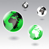 Set of Earth globe icons