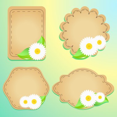 Greeting card with flowers. Vector. clipart
