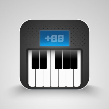 Vector Piano Keyboard Icon. clipart