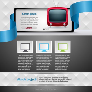 Website design template,  vector illustration   clipart