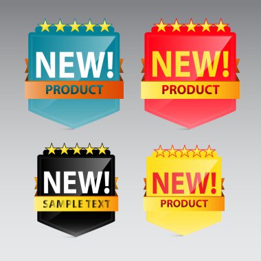 New Product vector label clipart