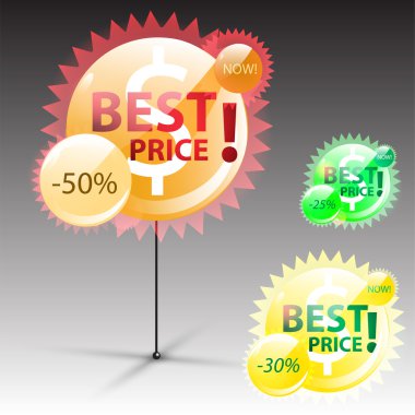 Best price label, vector illustration clipart