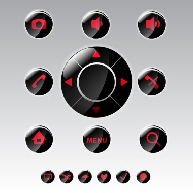 cep telefonu menü simgeleri - vektör Icon set
