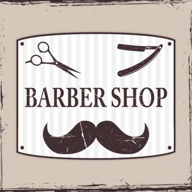 Barber Shop or Hairdresser icons clipart